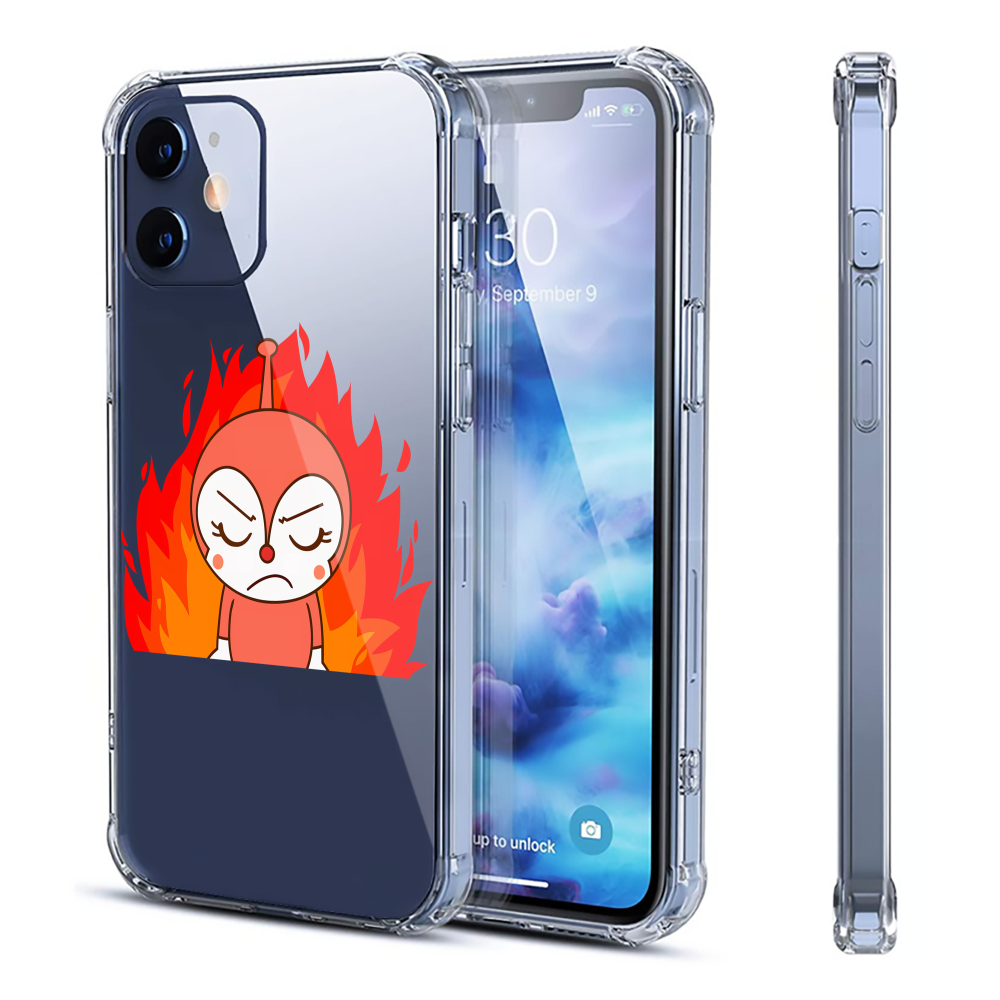 （画像用） アンパンマン Anpanman 【iPhone 12シリーズ対応】透明スマホケース（クリアソフトケース）